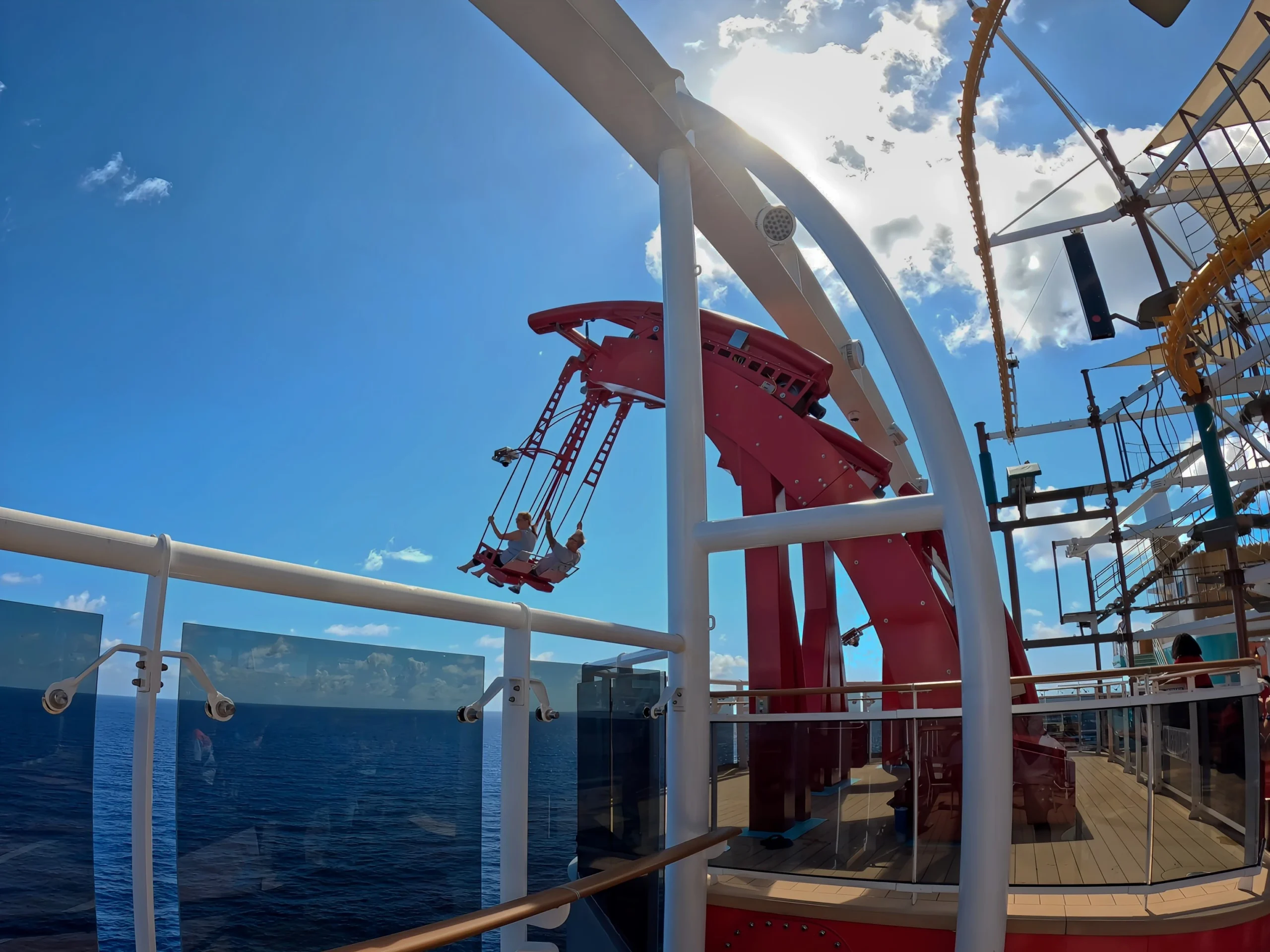 Cliffhanger overwater swing on MSC World America