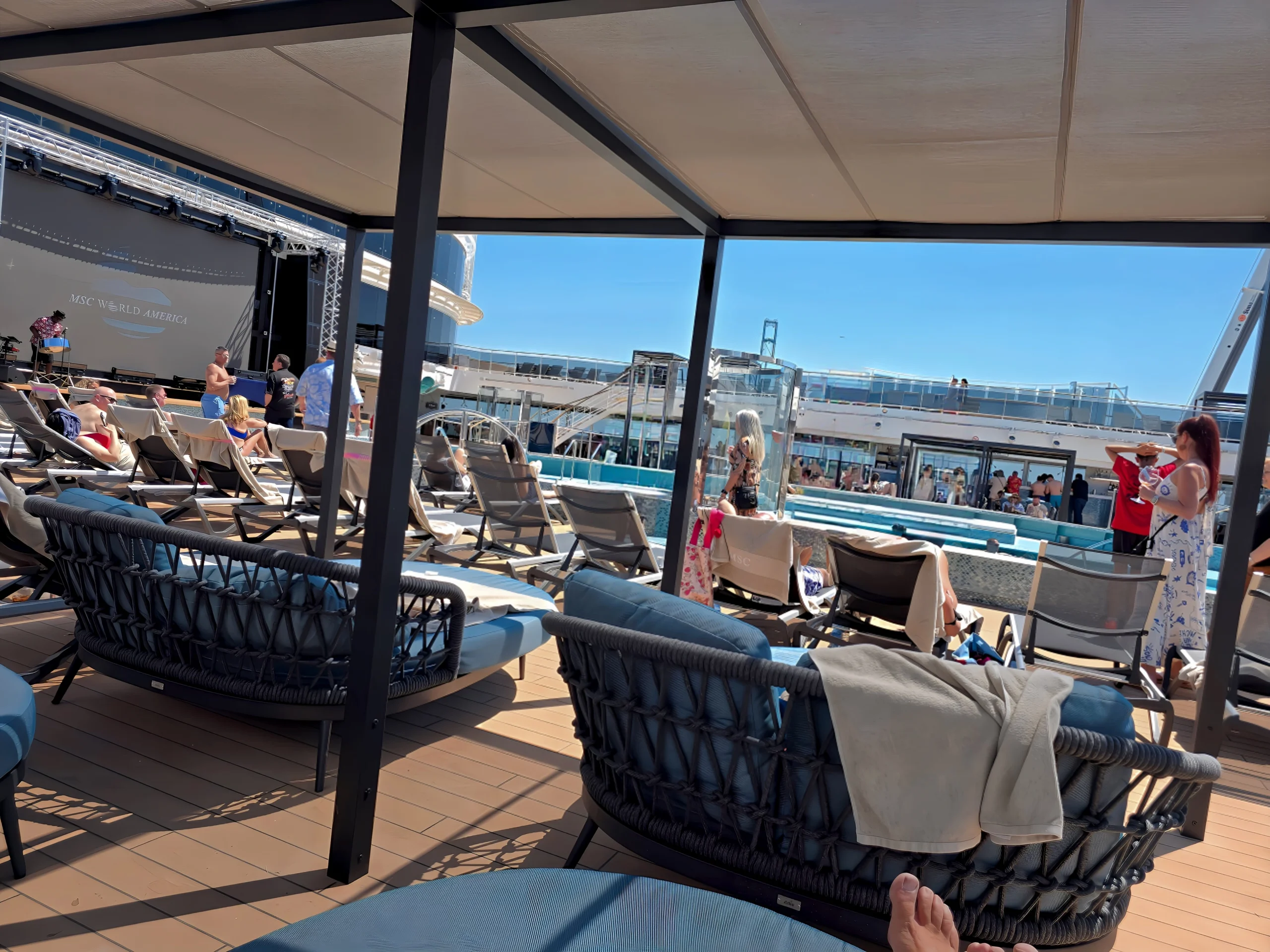 Main pool on the Aqua Deck of MSC World America