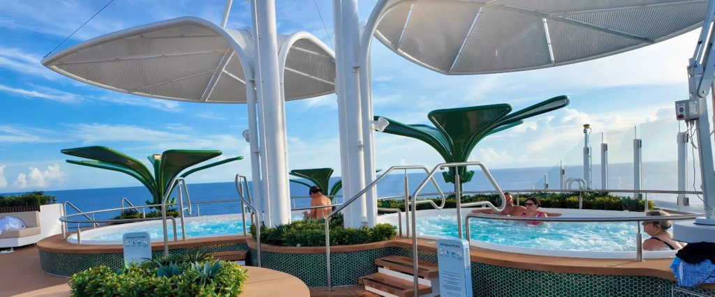The Hideaway infinity hot tubs on Star of the Seas