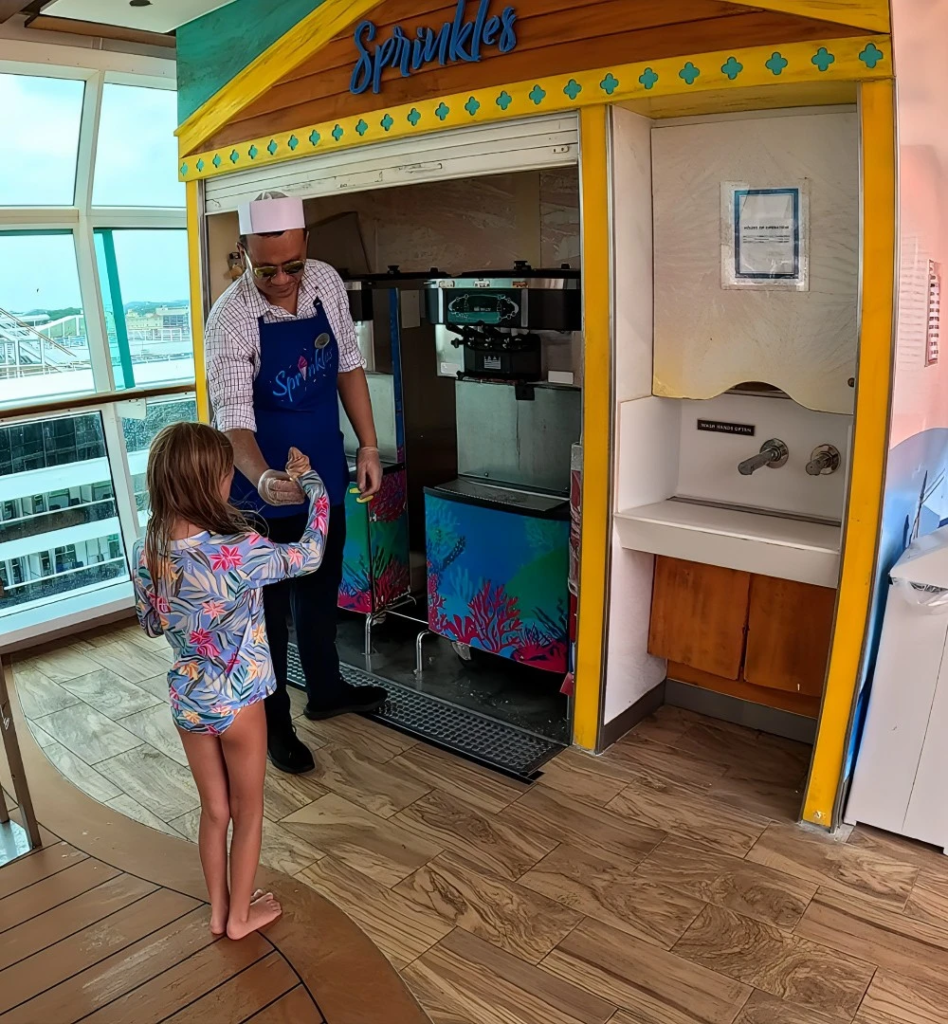 Sprinkles ice cream on Freedom of the Seas