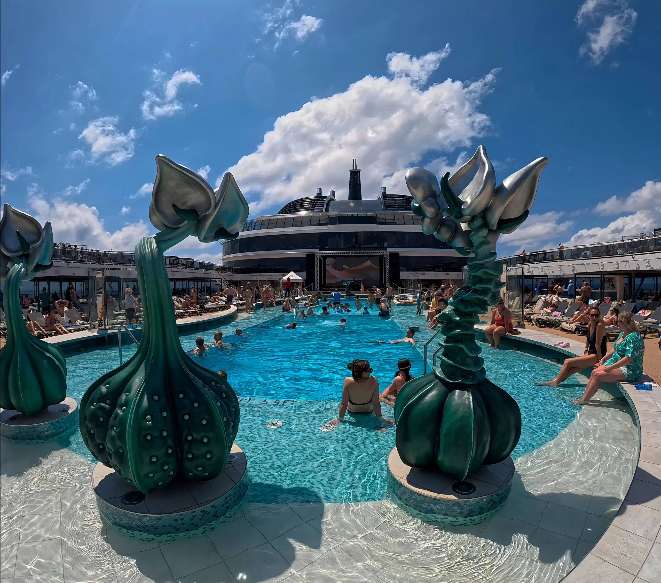 Main pool on the Aqua Deck of MSC World America
