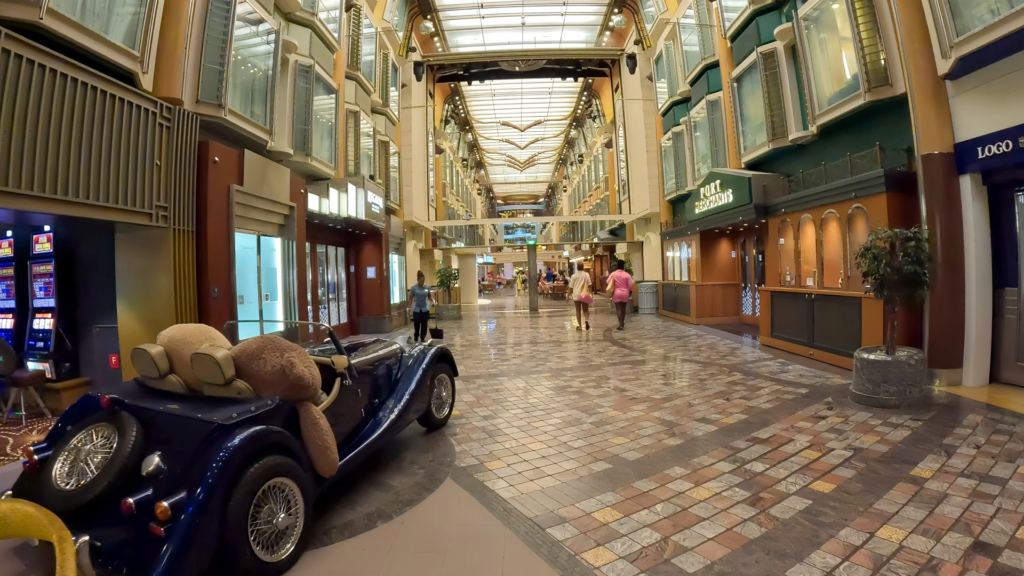 Walking the Royal Promenade on Freedom of the Seas