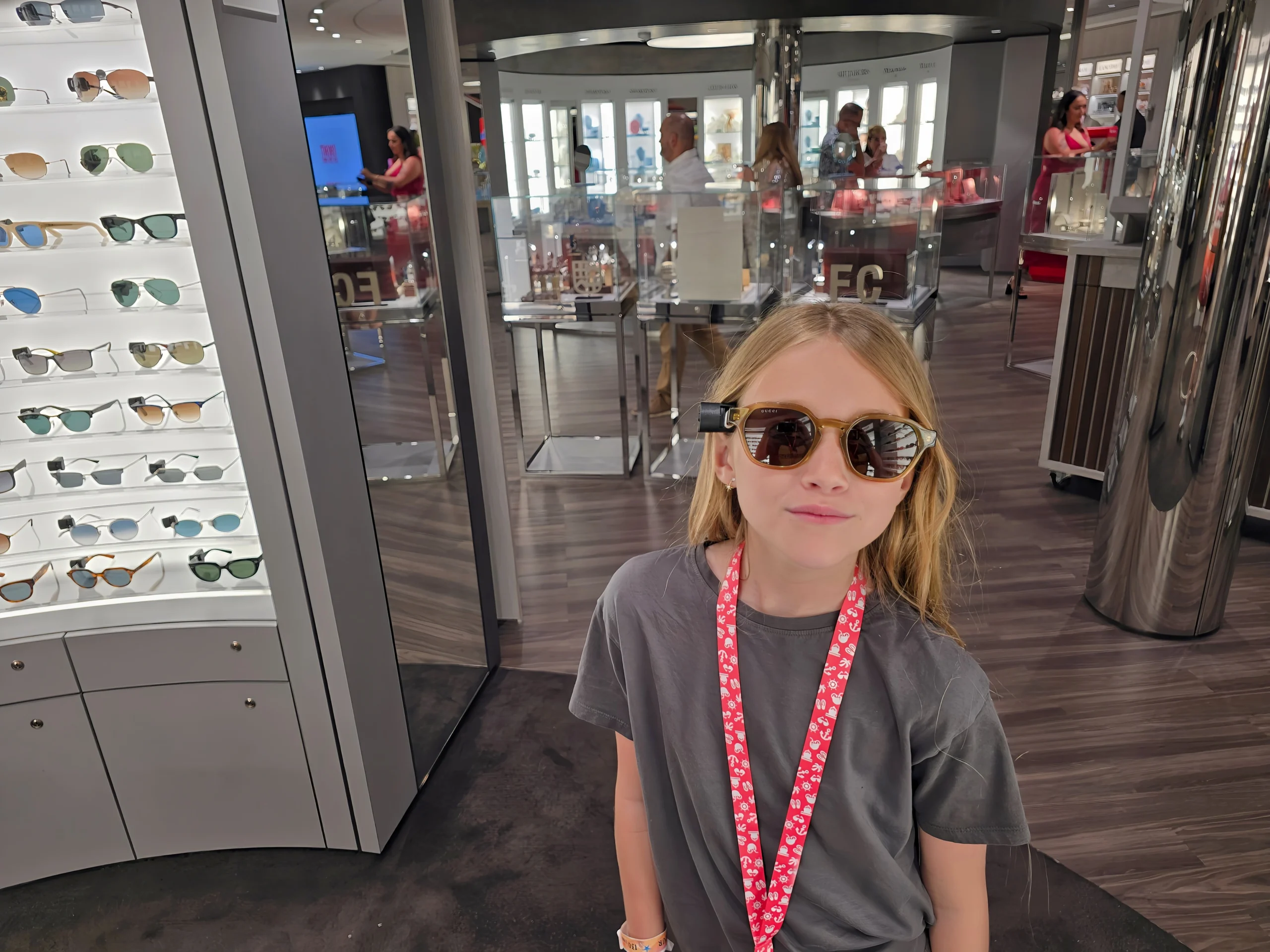 Shopping for sunglasses on MSC World America