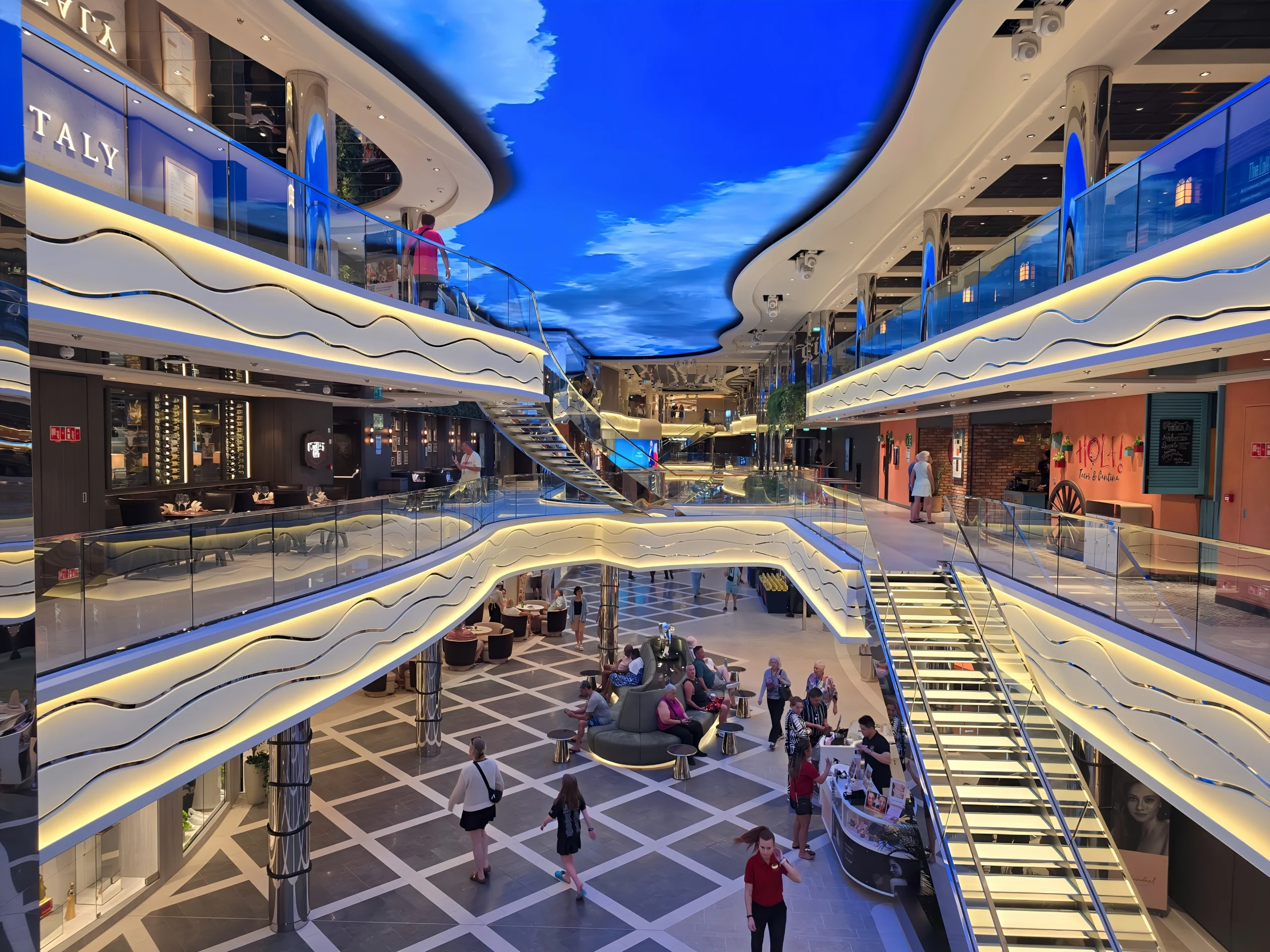 The Terraces district on MSC World America