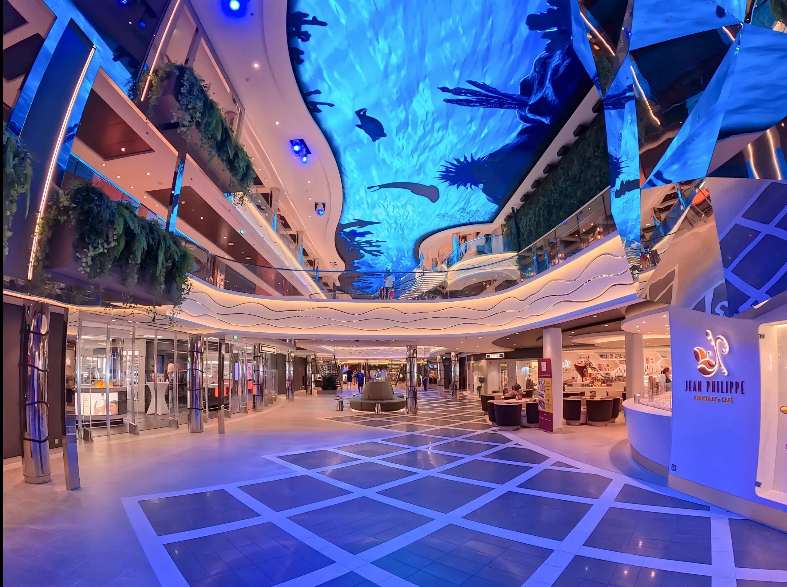 World Galleria with LED ceiling on MSC World America