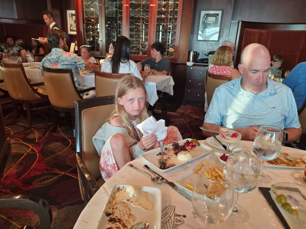 Dinner at Chops Grille on Freedom of the Seas