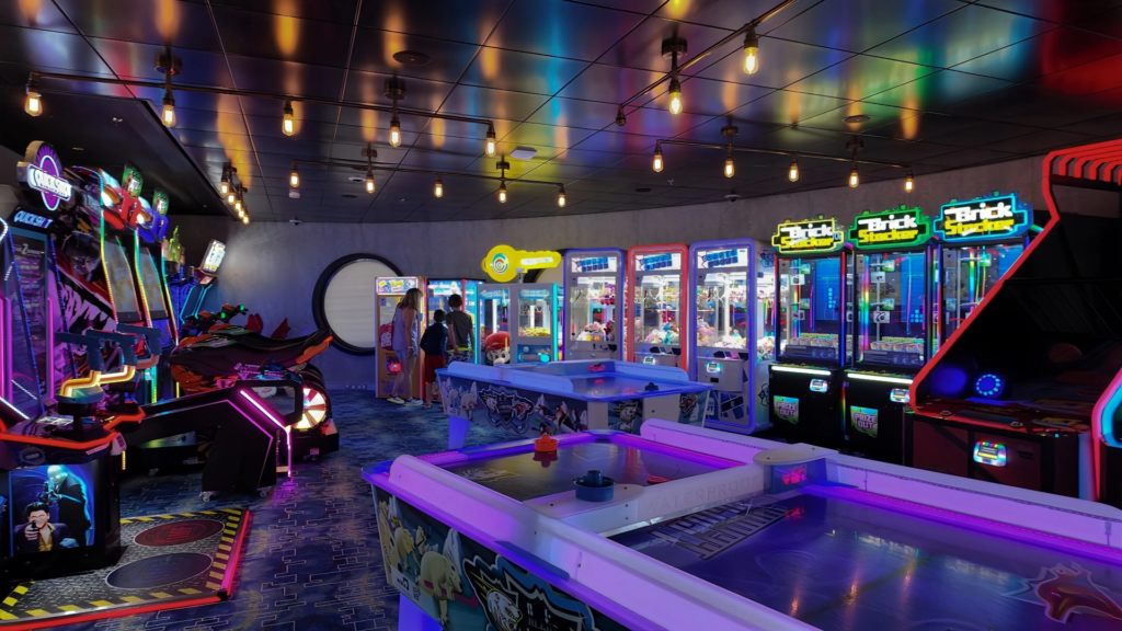 The arcade on Utopia of the Seas