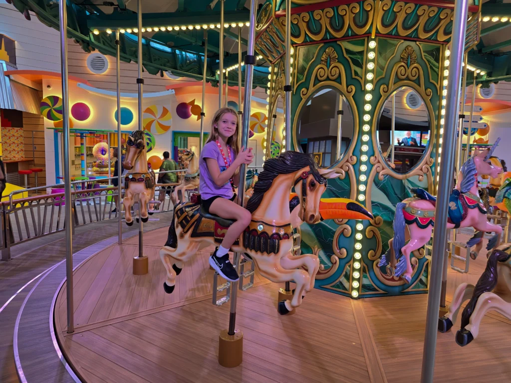 The Boardwalk carousel on Utopia of the Seas