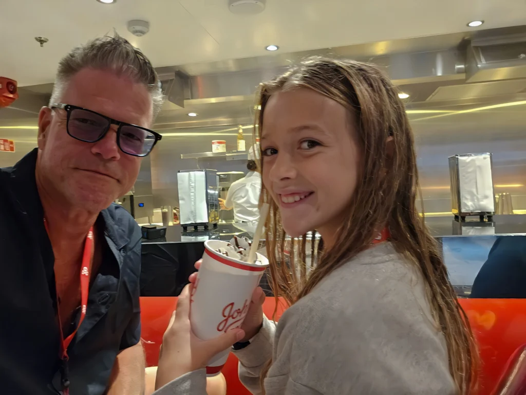 Johnny Rockets diner on the Boardwalk on Utopia of the Seas