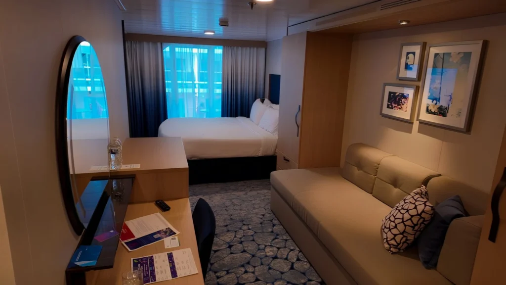 A Central Park balcony stateroom on Utopia of the Seas