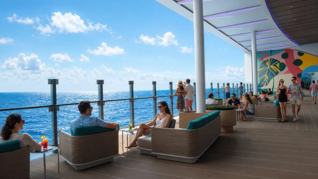 Outdoor Seating Royal Promenade Icon of the Seas