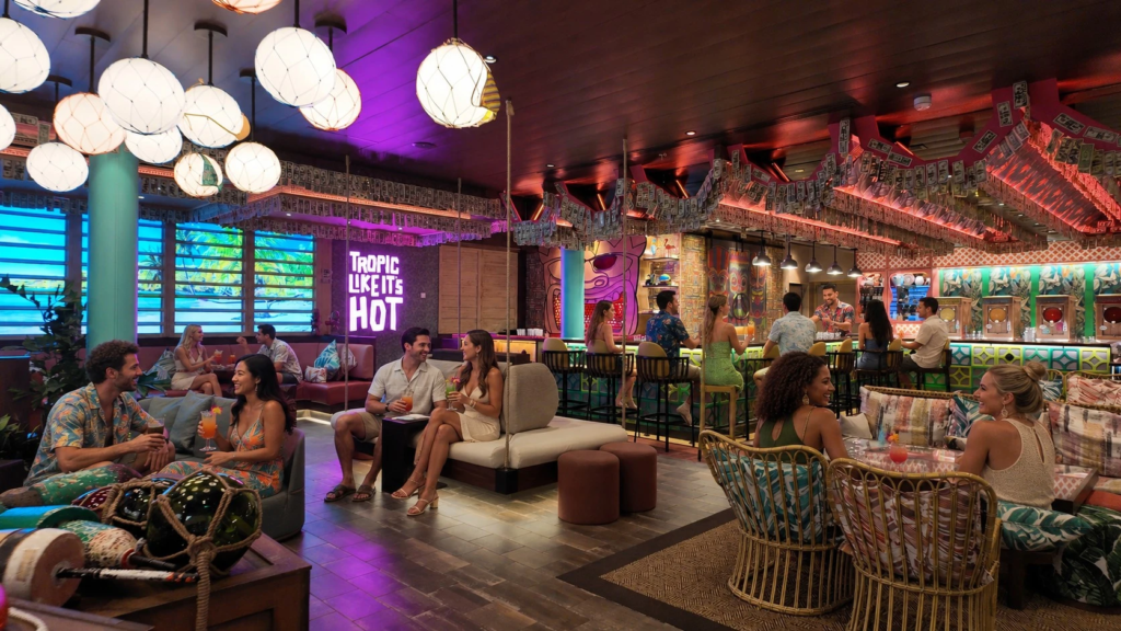 The Pesky Parrot tiki bar on Utopia of the Seas