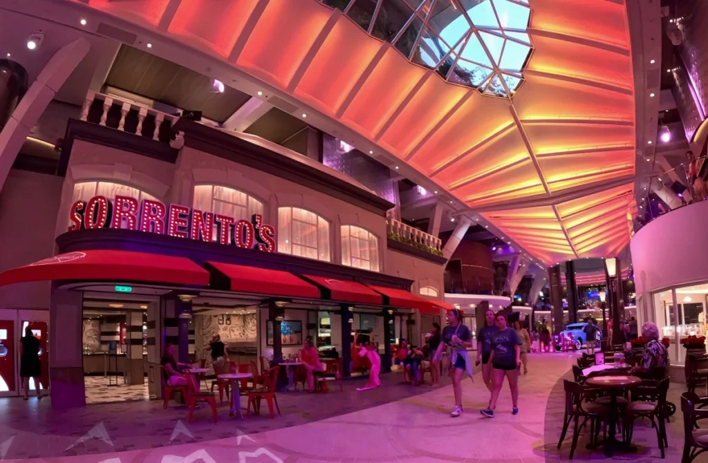 Sorrento's Pizza on the Royal Promenade on Utopia of the Seas
