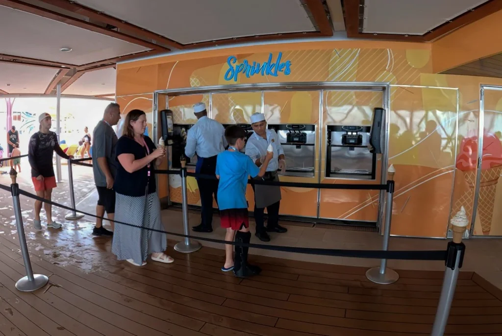 Sprinkles complimentary ice cream on Utopia of the Seas
