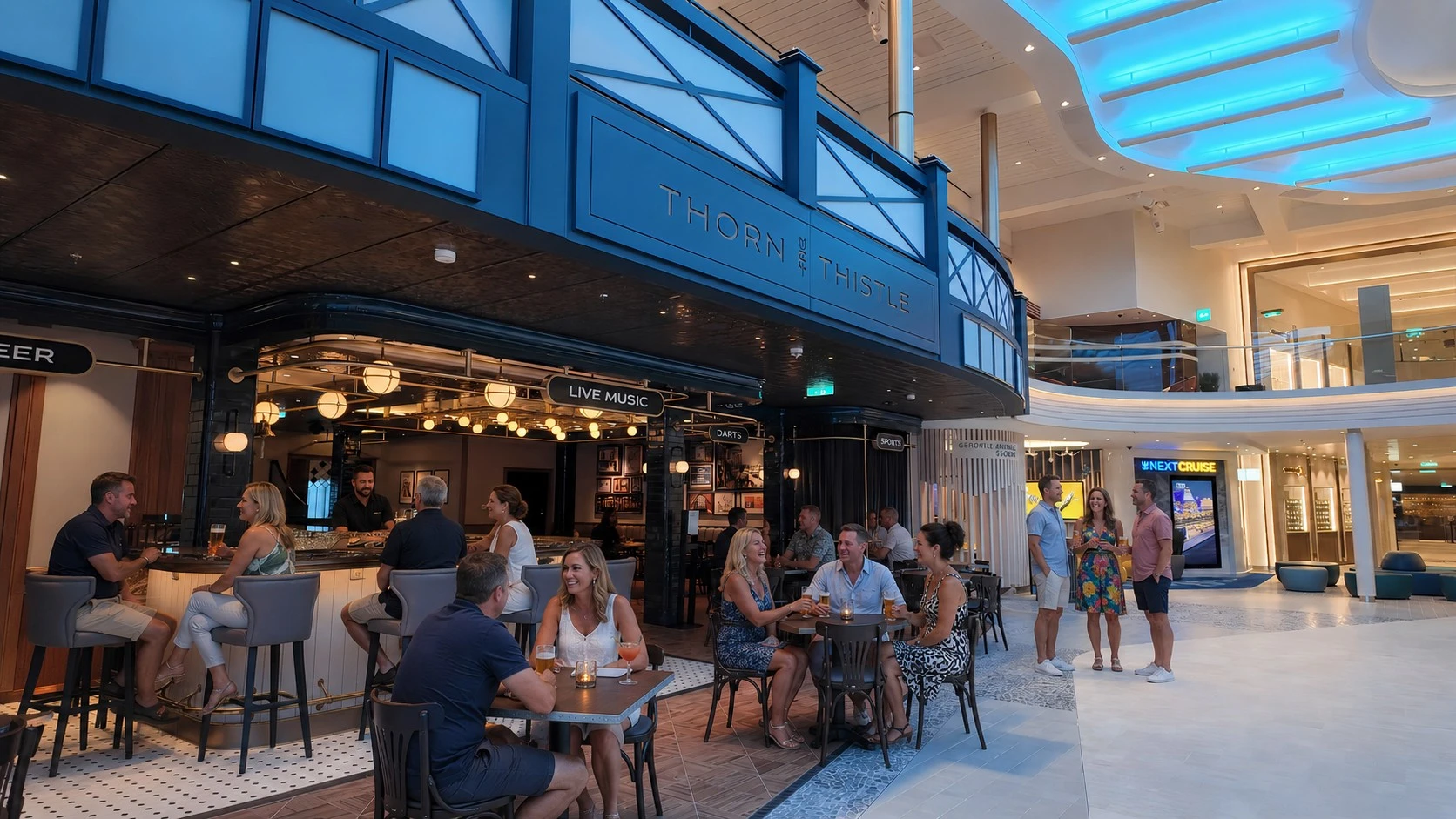 Thorne & Thistle Pub Front on Royal Caribbeans Star of the Seas