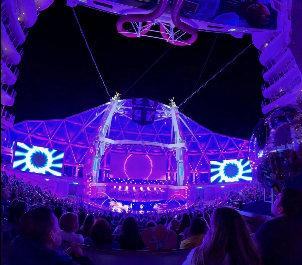 The Aqua 80 Too show in the AquaTheater on Utopia of the Seas